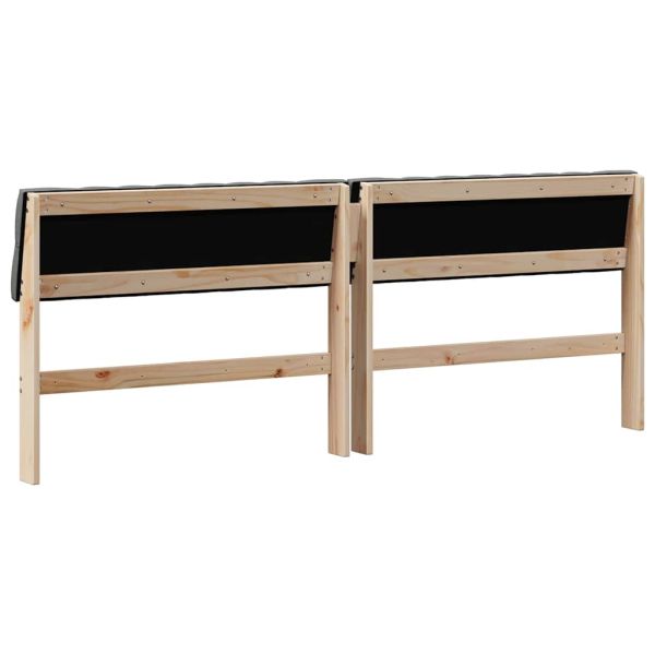 Тапицирана табла Тъмен сив 200 cm Солидно борово дърво