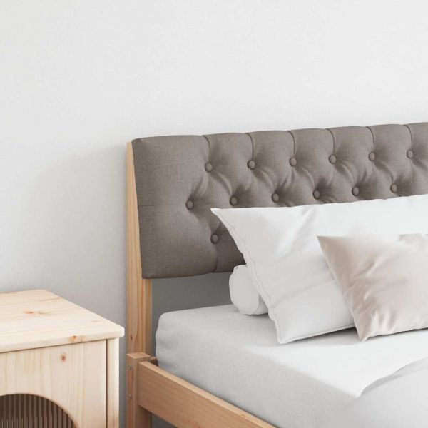 Тапицирана табла Таупе 200 cm Солидно борово дърво