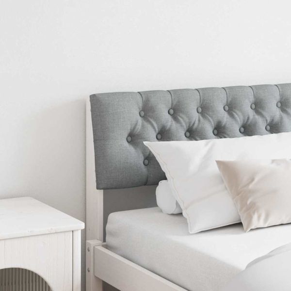 Тапицирана табла Светлосиво 200 cm Солидно борово дърво