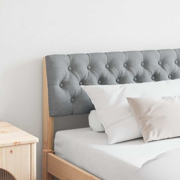 Тапицирана табла Светлосиво 180 cm Солидно борово дърво