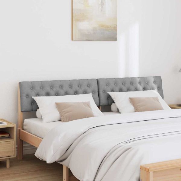 Тапицирана табла Светлосиво 180 cm Солидно борово дърво