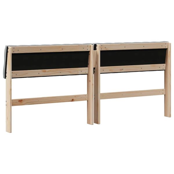 Тапицирана табла Светлосиво 180 cm Солидно борово дърво