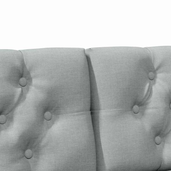 Тапицирана табла Светлосиво 180 cm Солидно борово дърво