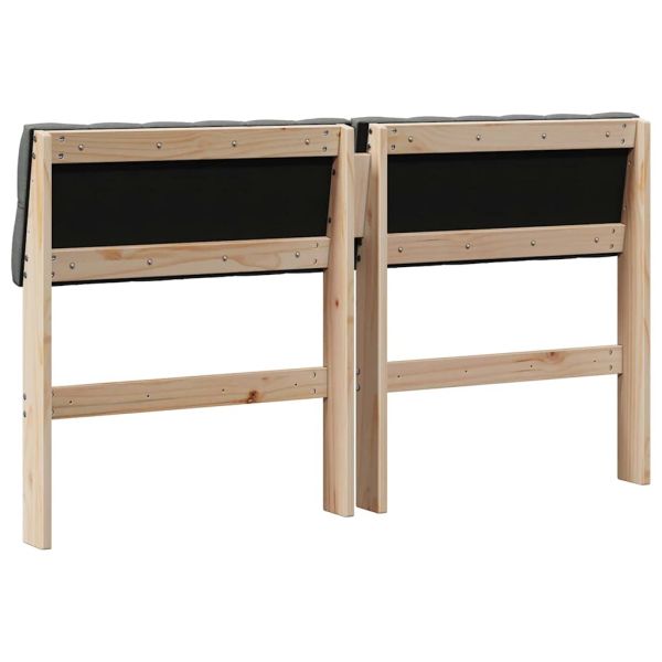 Тапицирана табла Тъмен сив 160 cm Солидно борово дърво