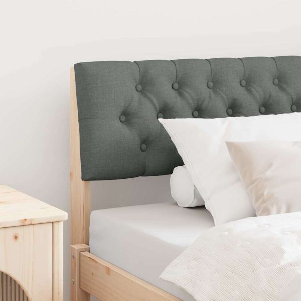 Тапицирана табла Тъмен сив 100 cm Солидно борово дърво