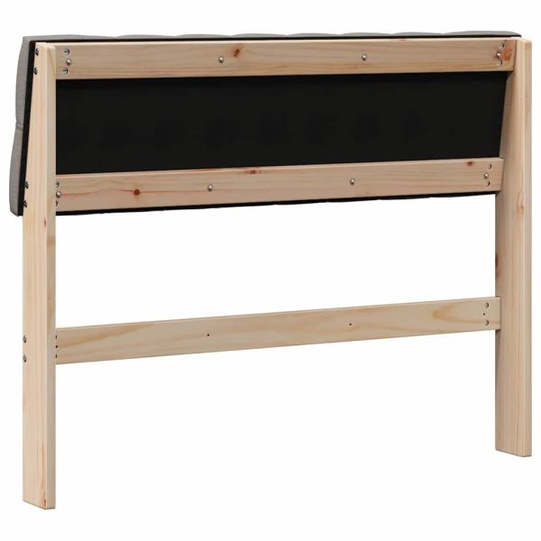 Тапицирана табла Таупе 100 cm Солидно борово дърво