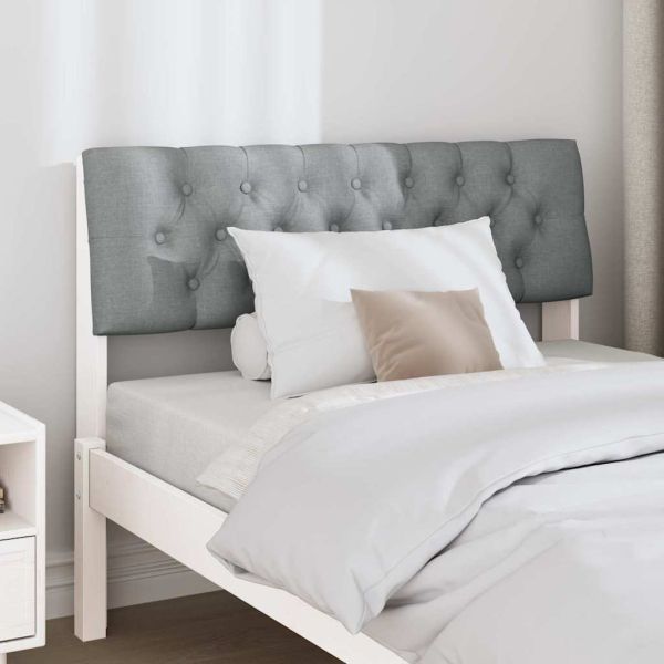 Тапицирана табла Светлосиво 100 cm Солидно борово дърво