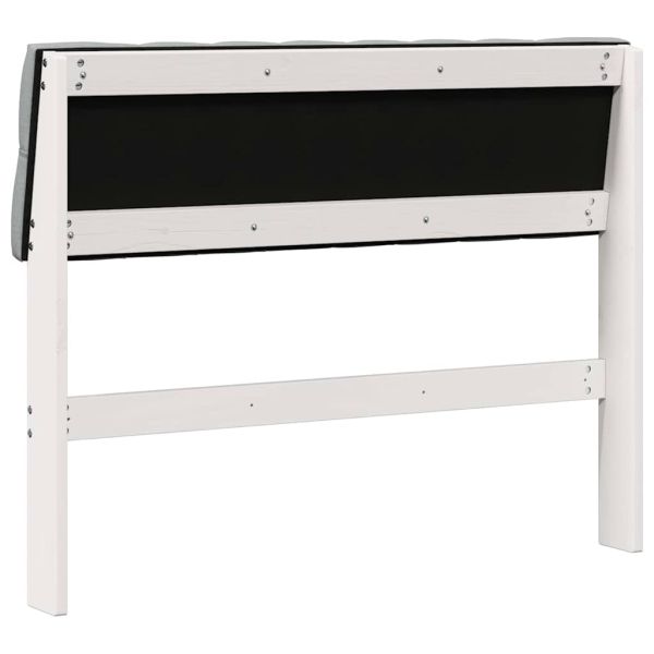 Тапицирана табла Светлосиво 100 cm Солидно борово дърво