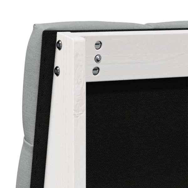 Тапицирана табла Светлосиво 100 cm Солидно борово дърво