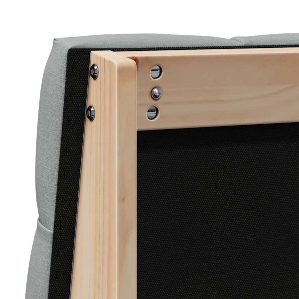 Тапицирана табла Светлосиво 90 cm Солидно борово дърво