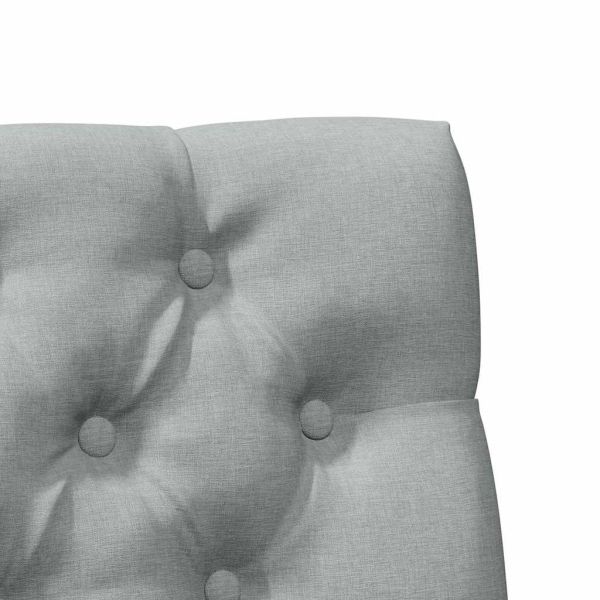 Тапицирана табла Светлосиво 90 cm Солидно борово дърво