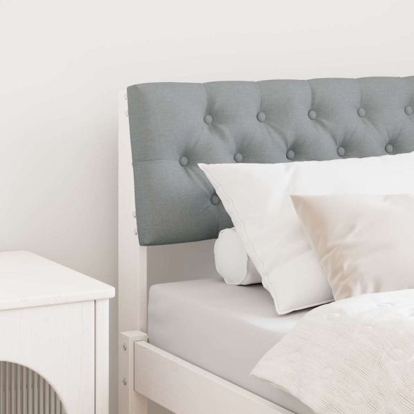 Тапицирана табла Светлосиво 80 cm Солидно борово дърво