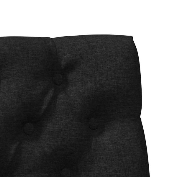 Тапицирана табла Черно 75 cm Солидно борово дърво