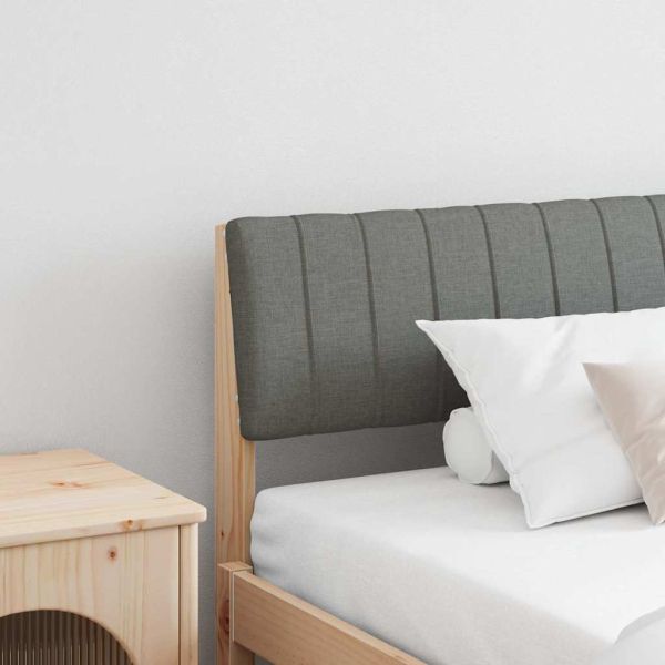 Тапицирана табла Тъмен сив 200 cm Солидно борово дърво