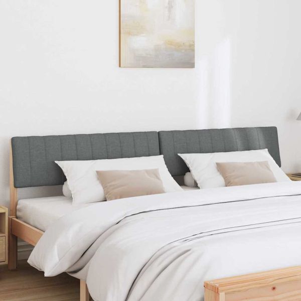 Тапицирана табла Тъмен сив 200 cm Солидно борово дърво