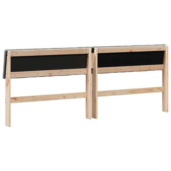 Тапицирана табла Тъмен сив 200 cm Солидно борово дърво