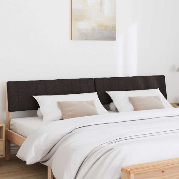 Тапицирана табла Черно 200 cm Солидно борово дърво