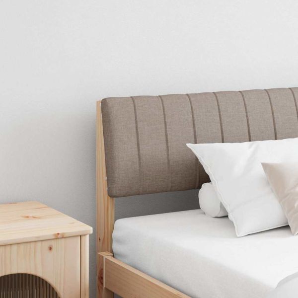 Тапицирана табла Таупе 200 cm Солидно борово дърво