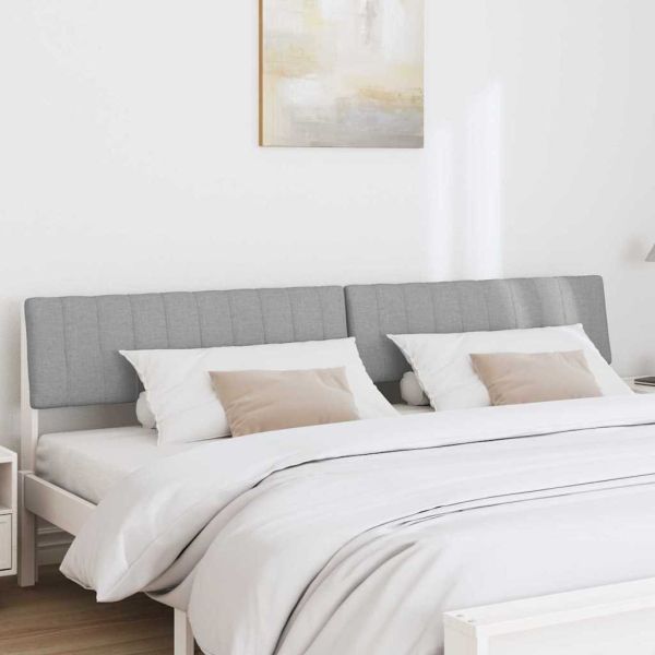 Тапицирана табла Светлосиво 200 cm Солидно борово дърво