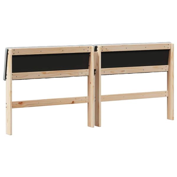 Тапицирана табла Светлосиво 180 cm Солидно борово дърво