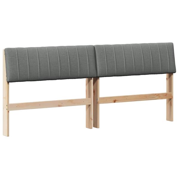 Тапицирана табла Тъмен сив 180 cm Солидно борово дърво