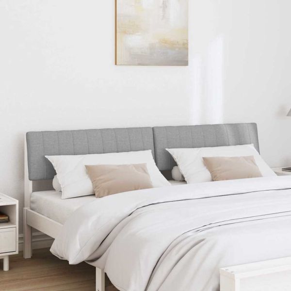 Тапицирана табла Светлосиво 180 cm Солидно борово дърво