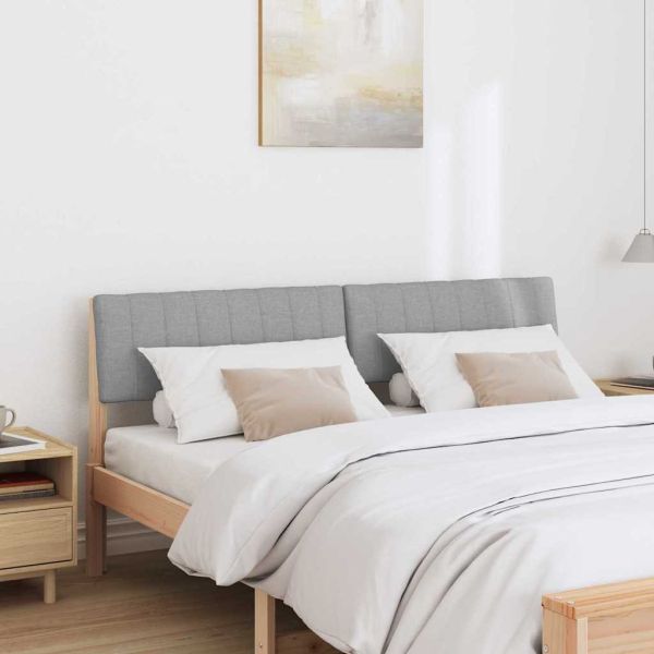 Тапицирана табла Светлосиво 160 cm Солидно борово дърво