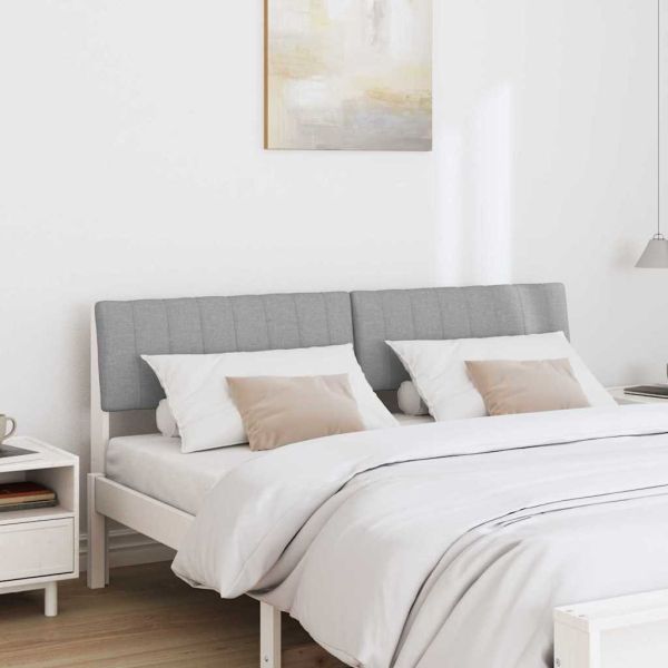 Тапицирана табла Светлосиво 160 cm Солидно борово дърво