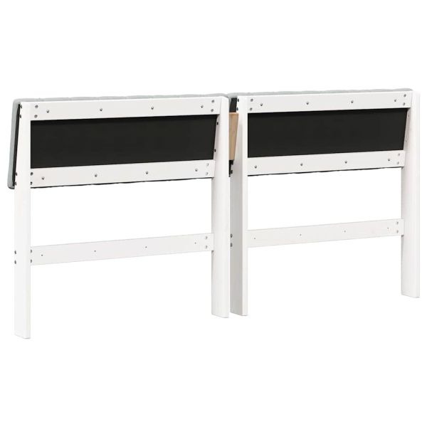 Тапицирана табла Светлосиво 160 cm Солидно борово дърво