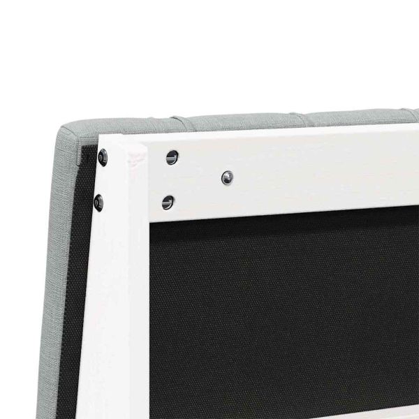 Тапицирана табла Светлосиво 160 cm Солидно борово дърво