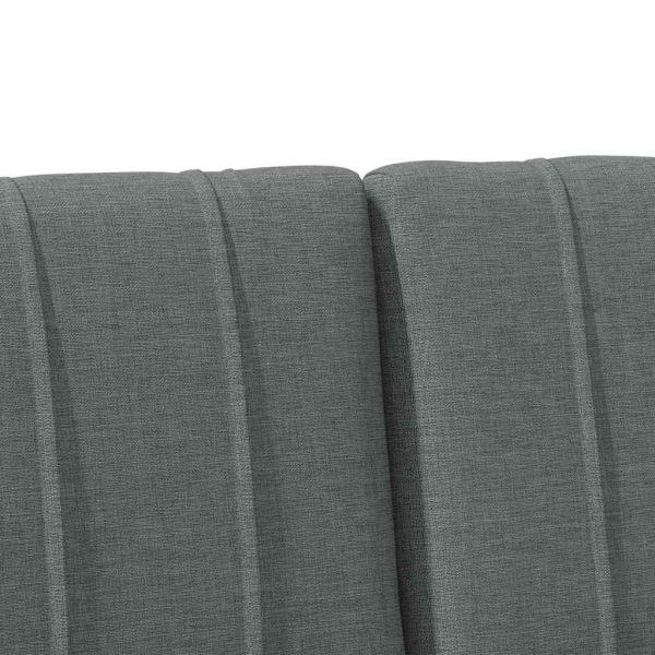 Тапицирана табла Тъмен сив 140 cm Солидно борово дърво