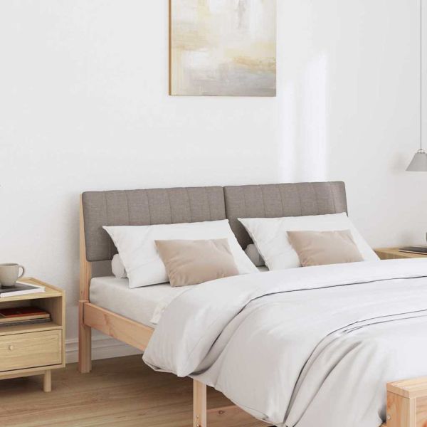 Тапицирана табла Таупе 140 cm Солидно борово дърво