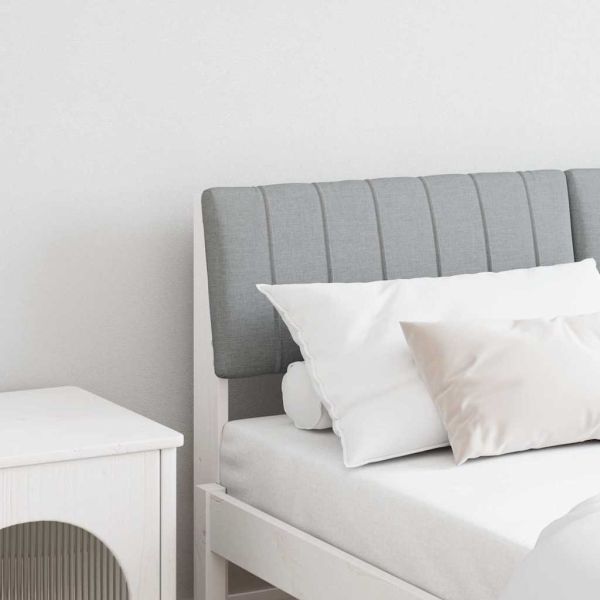 Тапицирана табла Светлосиво 135 cm Солидно борово дърво