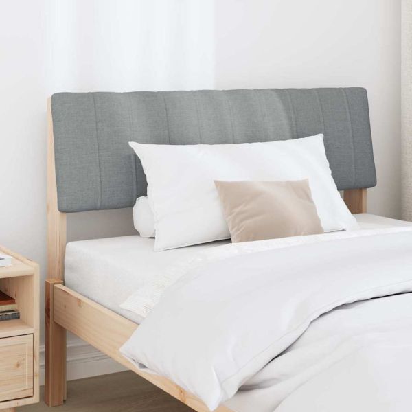 Тапицирана табла Светлосиво 100 cm Солидно борово дърво