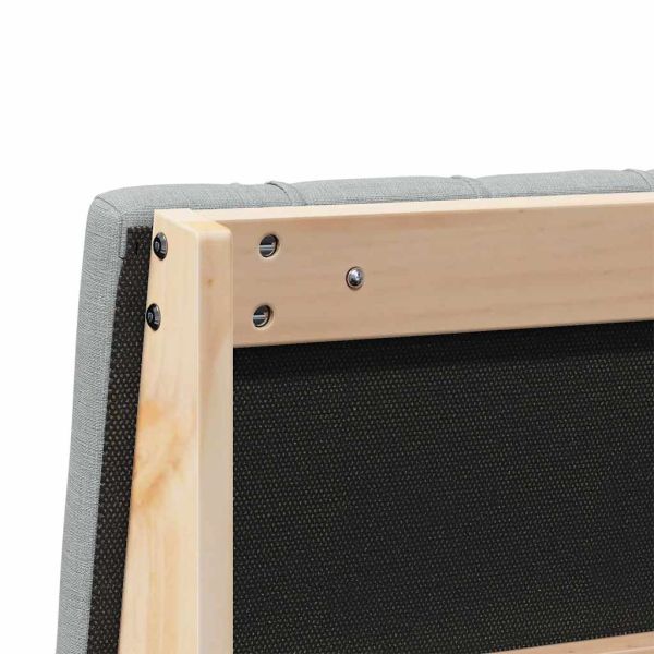 Тапицирана табла Светлосиво 100 cm Солидно борово дърво