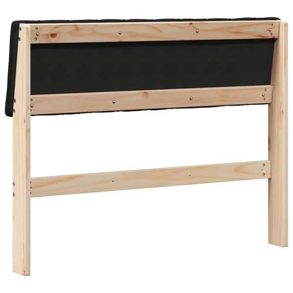 Тапицирана табла Черно 100 cm Солидно борово дърво