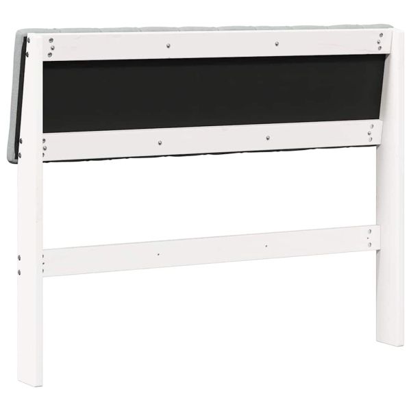 Тапицирана табла Светлосиво 100 cm Солидно борово дърво