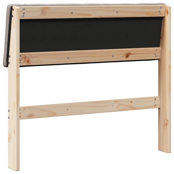 Тапицирана табла Таупе 90 cm Солидно борово дърво