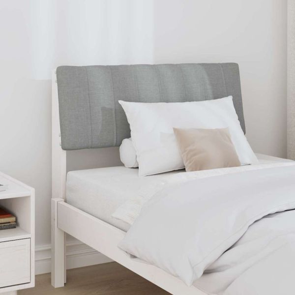 Тапицирана табла Светлосиво 80 cm Солидно борово дърво