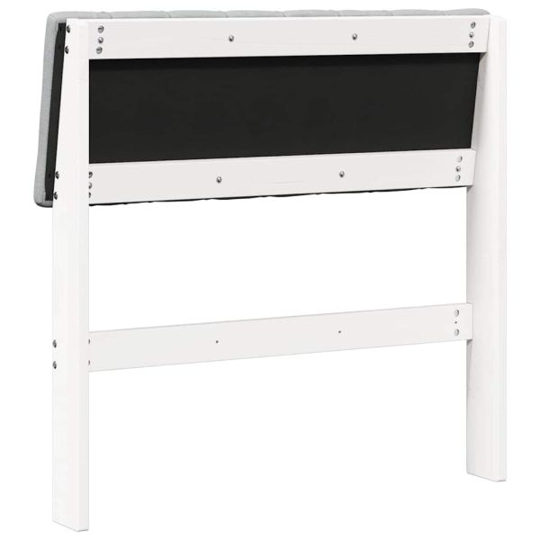 Тапицирана табла Светлосиво 80 cm Солидно борово дърво