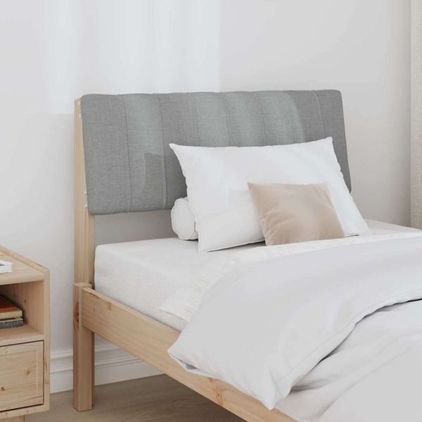 Тапицирана табла Светлосиво 75 cm Солидно борово дърво