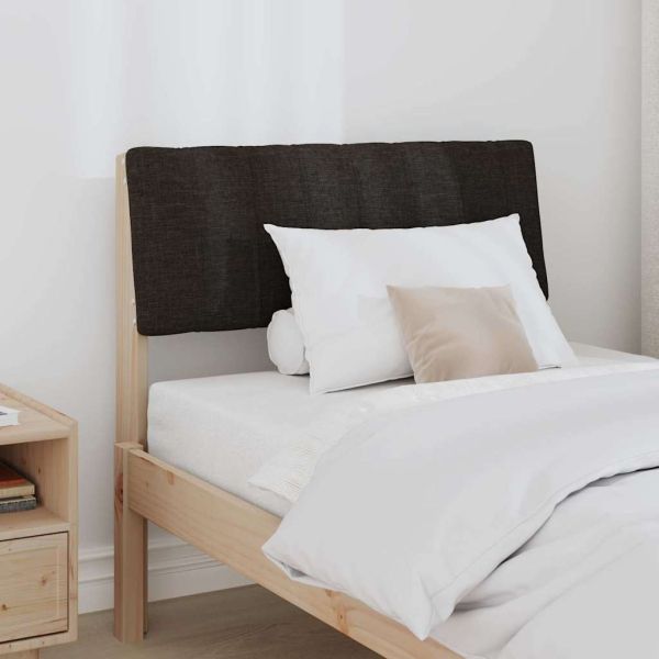 Тапицирана табла Черно 75 cm Солидно борово дърво