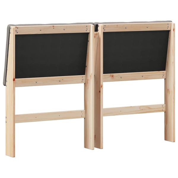 Тапицирана табла Таупе 160 cm Солидно борово дърво