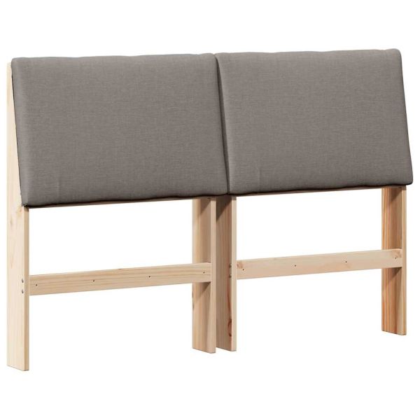 Тапицирана табла Таупе 150 cm Солидно борово дърво