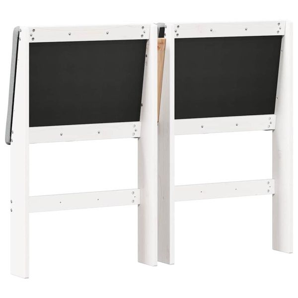 Тапицирана табла Светлосиво 135 cm Солидно борово дърво