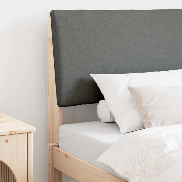 Тапицирана табла Тъмен сив 90 cm Солидно борово дърво