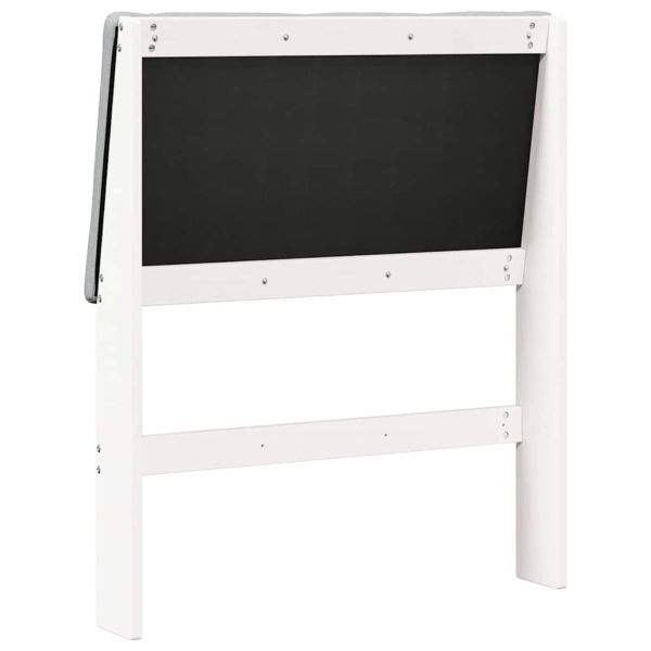 Тапицирана табла Светлосиво 75 cm Солидно борово дърво