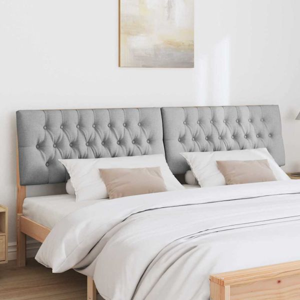 Тапицирана табла Светлосиво 200 cm Солидно борово дърво