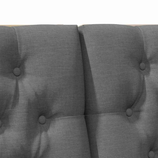 Тапицирана табла Тъмен сив 200 cm Солидно борово дърво