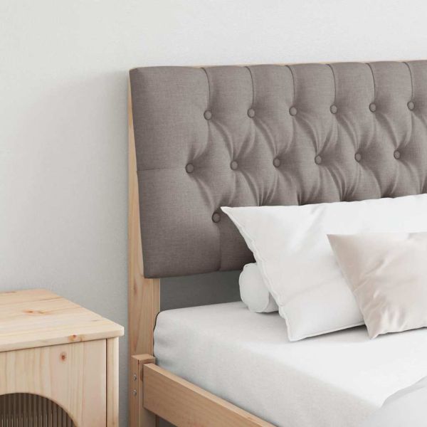 Тапицирана табла Таупе 200 cm Солидно борово дърво